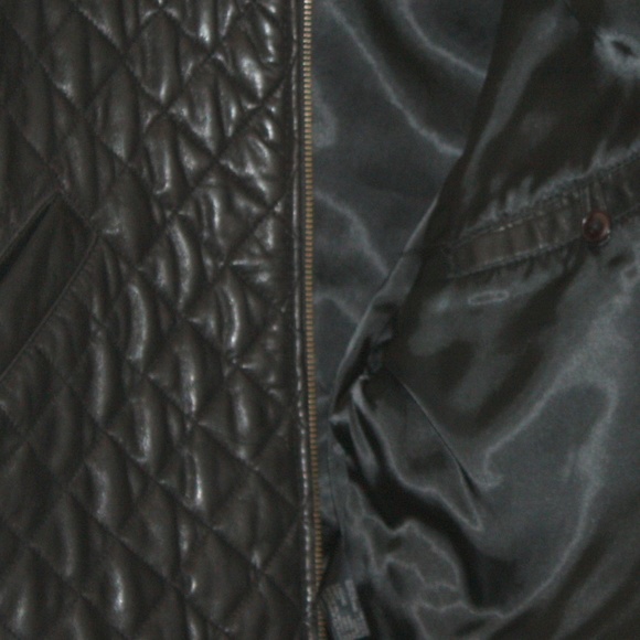 Neiman Marcus Black Quilted Leather Jacket. - Picture 3 of 4